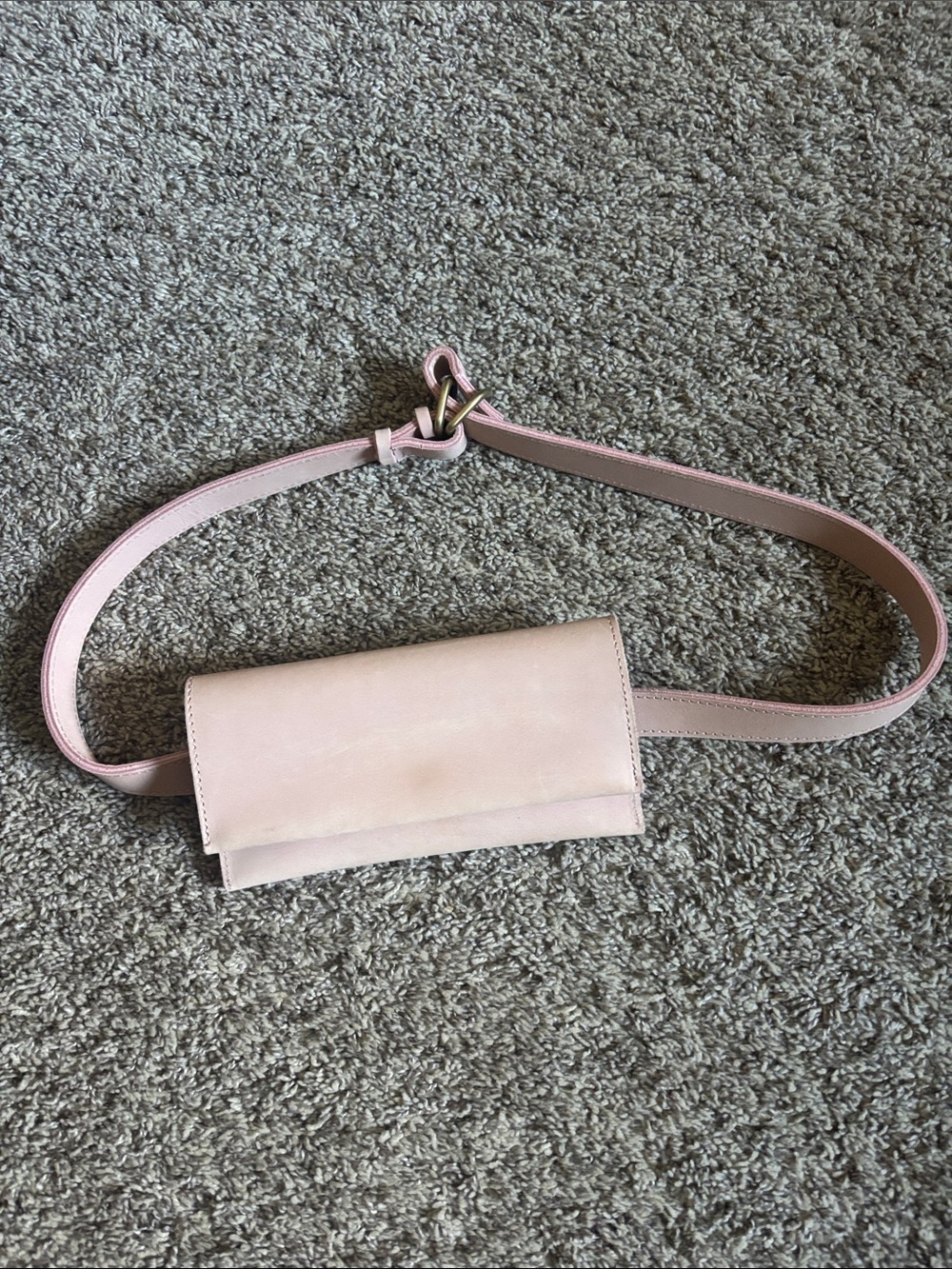 GIGI PIP Blush Pink Suede Belt Bag